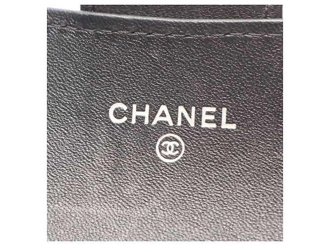 Tarjetero de piel de cordero negro Chanel - vista 4