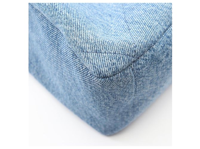 Borsa Chanel Jumbo Matelassé Denim Blu - vista 6