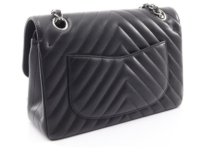 Borsa a Spalla Chanel Chevron V-stitch Nero - vista 2
