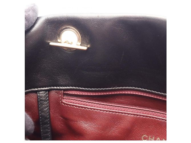 Borsa Tote Chanel V-stitch Chevron Nero - vista 7