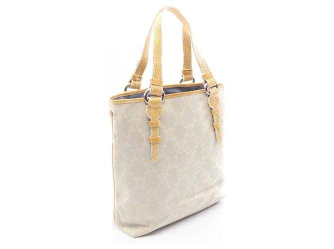 Céline Borsa Tote Celine Paris Macadam Marrone Giallo - vista 2