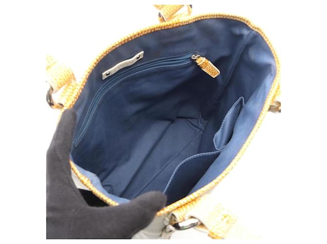 Céline Borsa Tote Celine Paris Macadam Marrone Giallo - vista 3