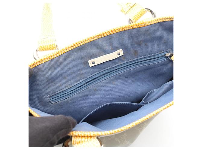 Céline Borsa Tote Celine Paris Macadam Marrone Giallo - vista 5