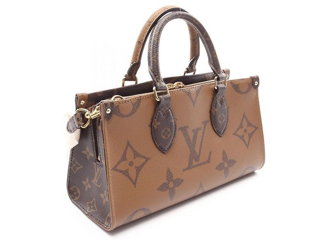 Louis Vuitton OnTheGo EW Monogram Giant Reverse 2-Way Handtasche Braun - Ansicht 2