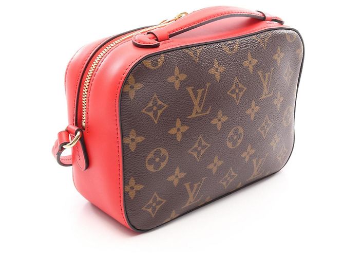Borsa a Spalla 2-Way Louis Vuitton Saint-Onge Monogram Coquelicot Marrone Rosso - vista 2