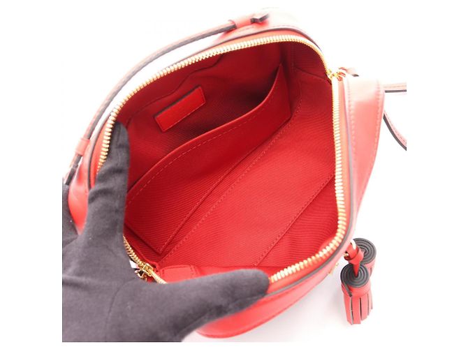 Borsa a Spalla 2-Way Louis Vuitton Saint-Onge Monogram Coquelicot Marrone Rosso - vista 3