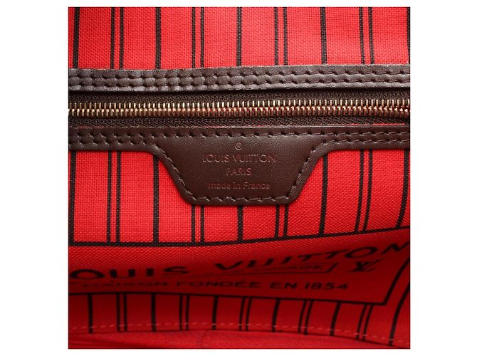 Borsa Tote Louis Vuitton Neverfull PM Damier Ebene Marrone - vista 4
