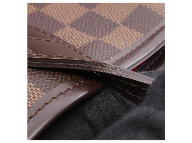 Borsa Tote Louis Vuitton Neverfull PM Damier Ebene Marrone - vista 8