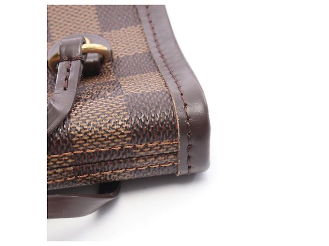 Borsa Tote Louis Vuitton Neverfull PM Damier Ebene Marrone - vista 9