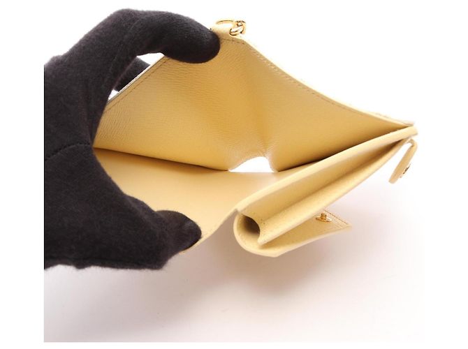 Cartera de dos pliegues con bolsillo Louis Vuitton Blanco Multicolor Amarillo - vista 7