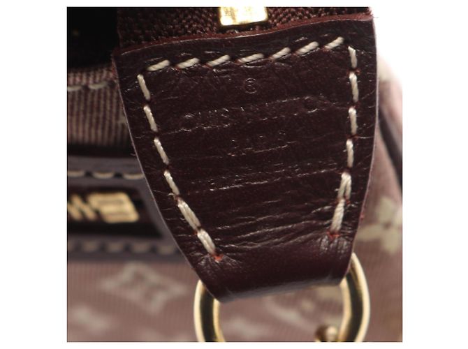 Borsa Louis Vuitton Mini Pochette Accessoires Marrone Bordò - vista 4