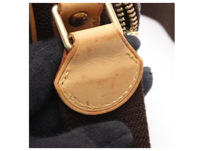 Borsa a Spalla Louis Vuitton Reporter PM Monogram Marrone - vista 6