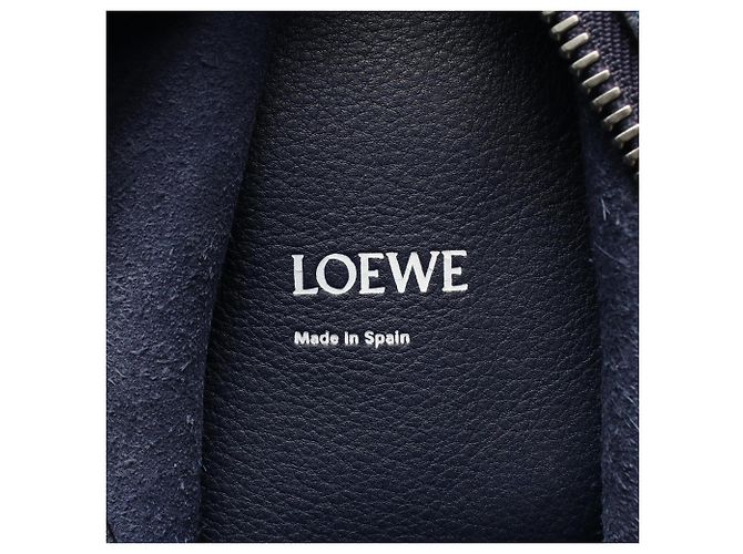 Sac banane/sac à main ANTON en cuir Loewe Bleu Marine - vue 4