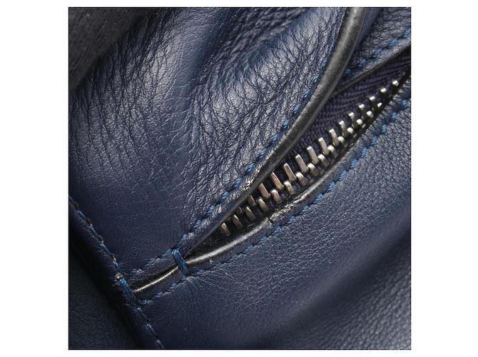 Sac banane/sac à main ANTON en cuir Loewe Bleu Marine - vue 5