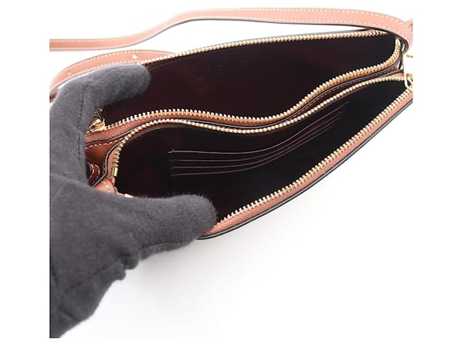 Loewe Gate Double Zip Pouch Braun - Ansicht 3