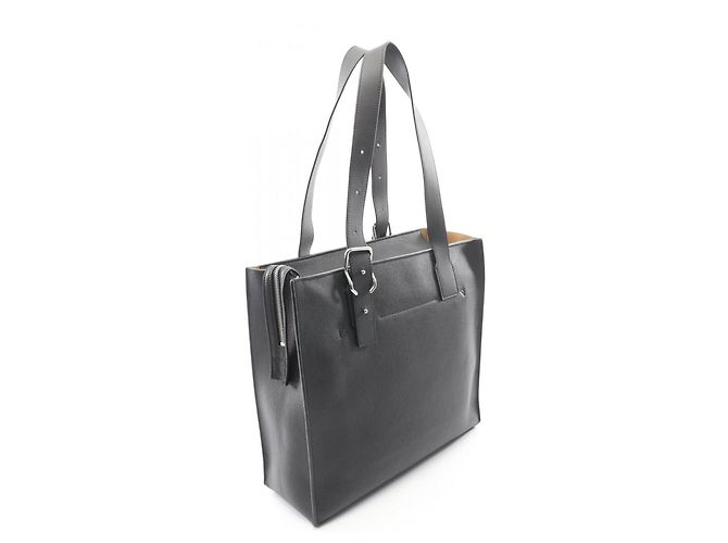 Borsa Tote Loewe Buckle Horizontal Anagram Nero - vista 2