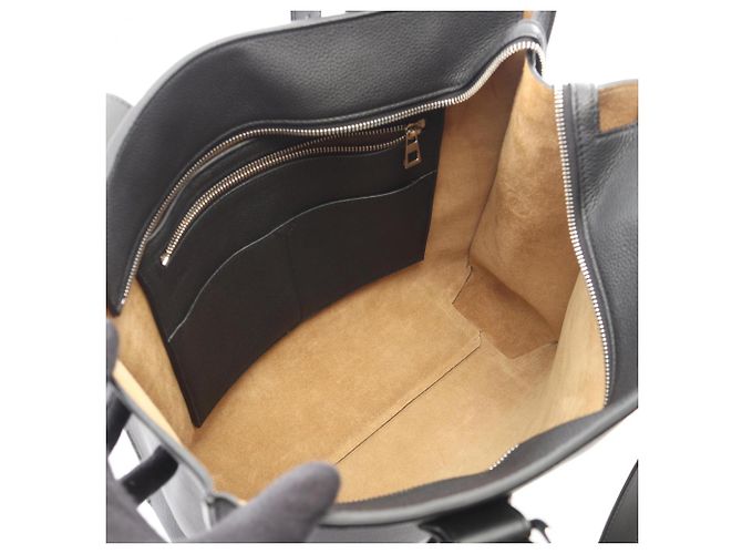 Borsa Tote Loewe Buckle Horizontal Anagram Nero - vista 3