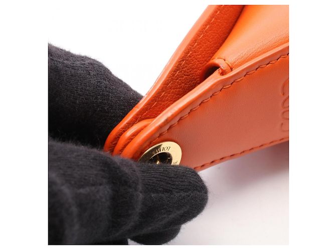 Piccola borsa a tracolla in pelle Loewe Luna Arancione - vista 7