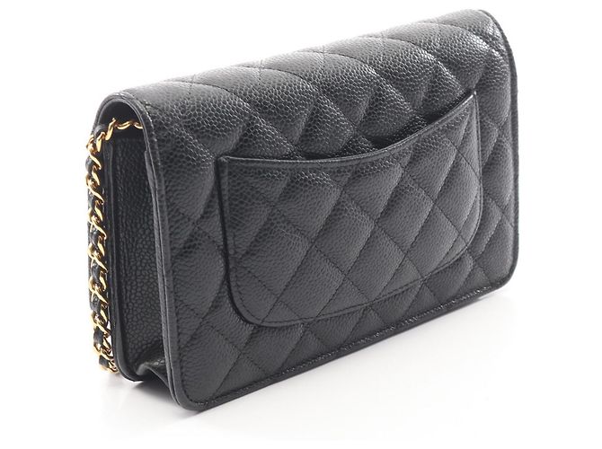 Borsa a tracolla Chanel Matelassé in pelle di vitello martellata nera Nero - vista 2