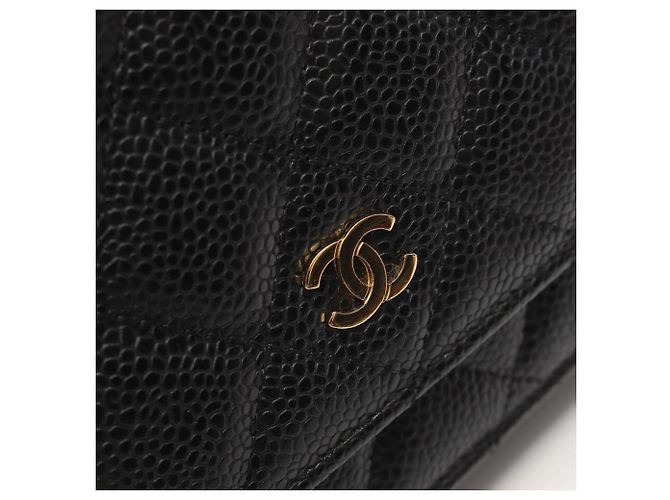 Borsa a tracolla Chanel Matelassé in pelle di vitello martellata nera Nero - vista 7