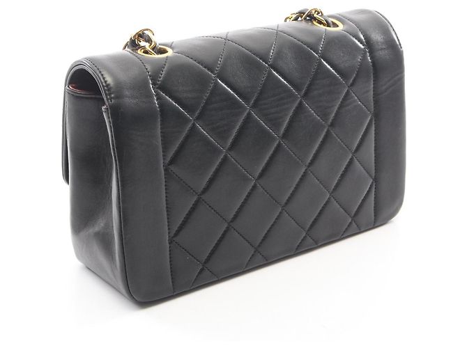 Borsa a Spalla Chanel Matelassé Diana Flap Nero - vista 2