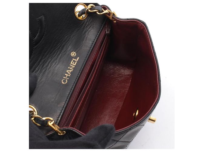 Borsa a Spalla Chanel Mini Matelassé Nero - vista 3