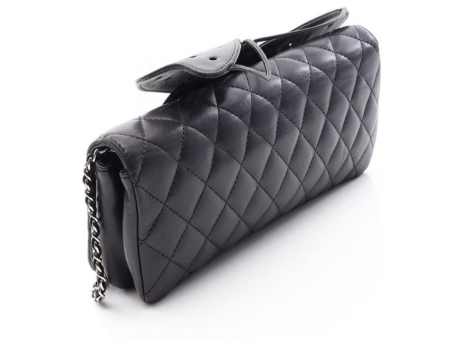 Borsa a Spalla Chanel Matelassé Butterfly Nero - vista 2