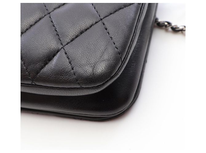 Borsa a Spalla Chanel Matelassé Butterfly Nero - vista 9