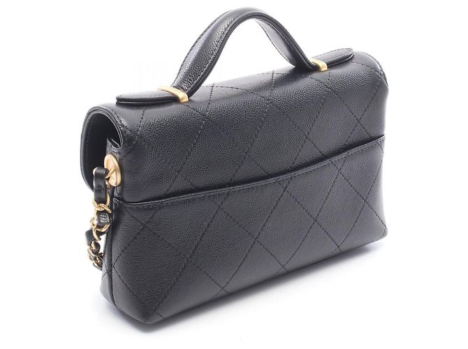 Borsa Chanel Mini Matelassé Top Handle Nero - vista 2