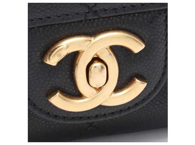 Borsa Chanel Mini Matelassé Top Handle Nero - vista 8