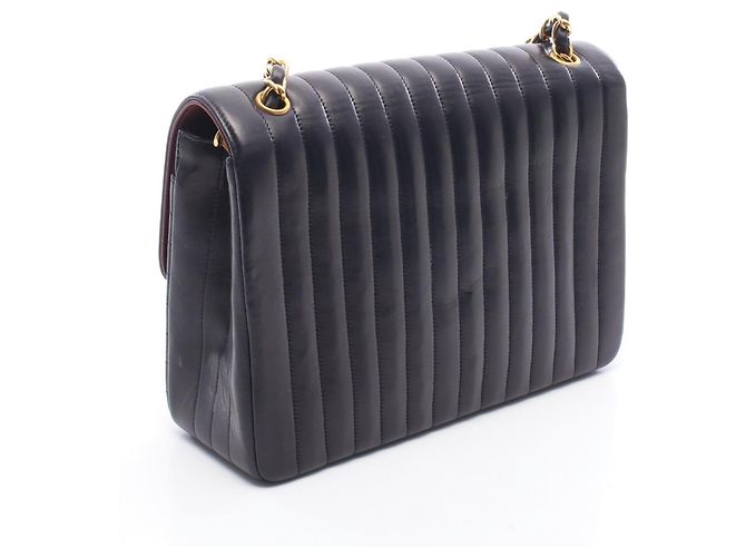 Sac à bandoulière Chanel Mademoiselle Bleu Marine - vue 2