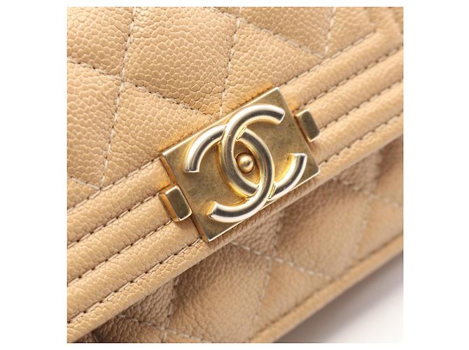Cartera tríptico Boy de Chanel en beige - vista 8