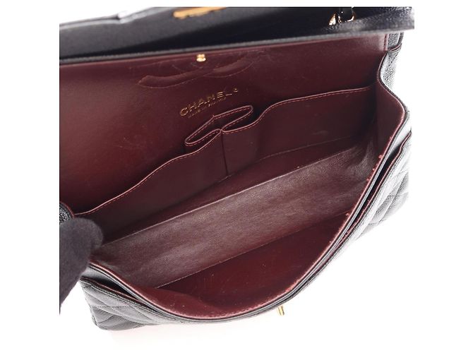 Chanel Matelassé Double Flap Schultertasche Schwarz - Ansicht 3