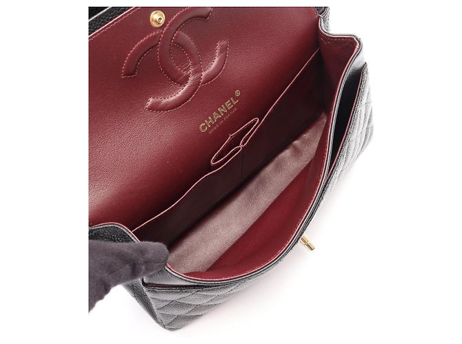 Borsa a Spalla Chanel Matelassé Double Flap Nero - vista 3
