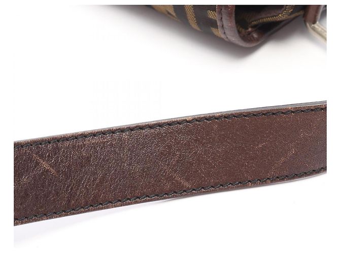 Borsa a Spalla Fendi Zucca Nero Cachi - vista 10