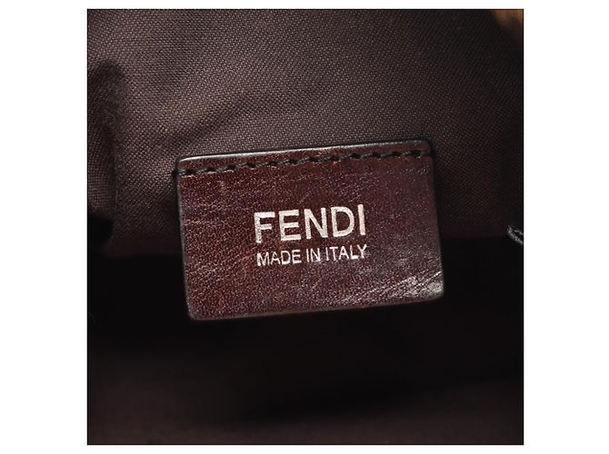 Borsa a Spalla Fendi Zucca Nero Cachi - vista 4