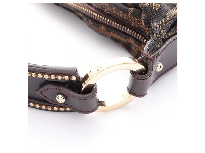 Borsa a tracolla Fendi in tela Zucca e pelle Marrone Nero - vista 13