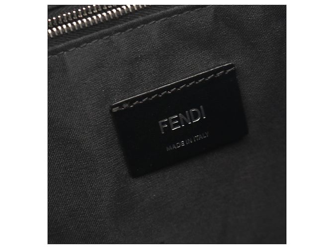 Borsa a Spalla Fendi Zucca Marrone Nero Rosso - vista 4