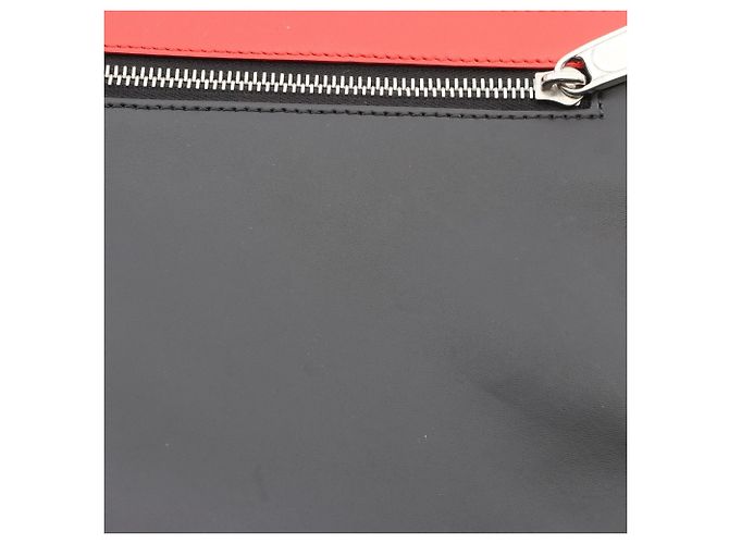 Borsa a Spalla Fendi Zucca Marrone Nero Rosso - vista 7