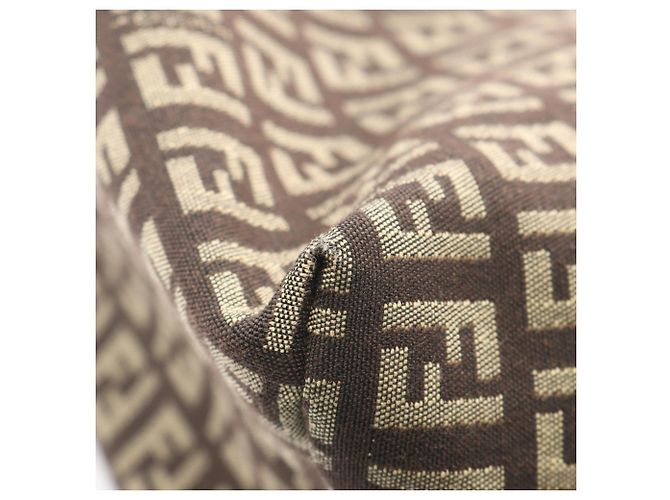 Fendi Zucchino Tote Bag Braun Beige - Ansicht 6
