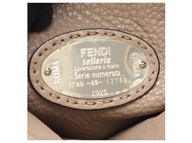 Borsa Fendi Peekaboo Regular 2-Way Beige - vista 4