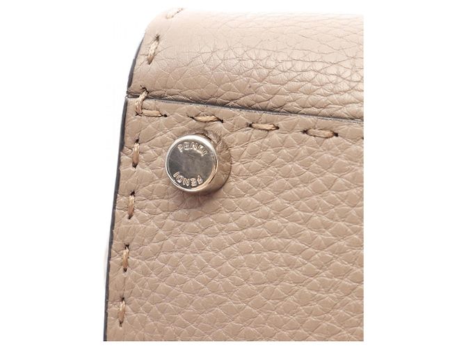 Borsa Fendi Peekaboo Regular 2-Way Beige - vista 9