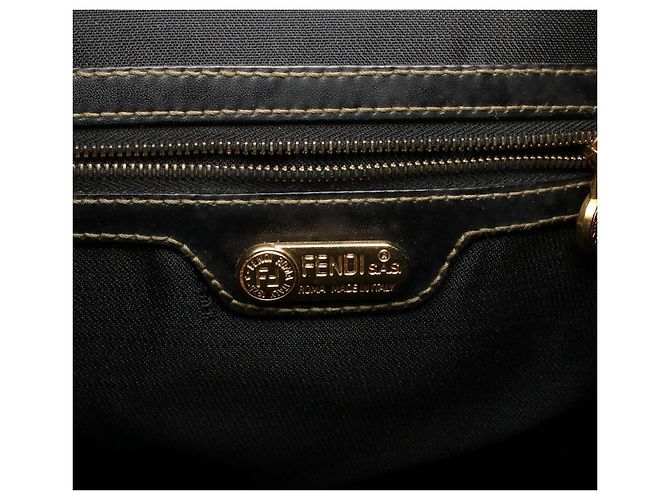 Fendi Pequin Rucksack/Handtasche Braun Schwarz - Ansicht 4