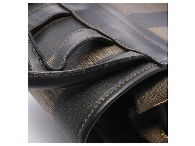 Fendi Pequin Rucksack/Handtasche Braun Schwarz - Ansicht 7