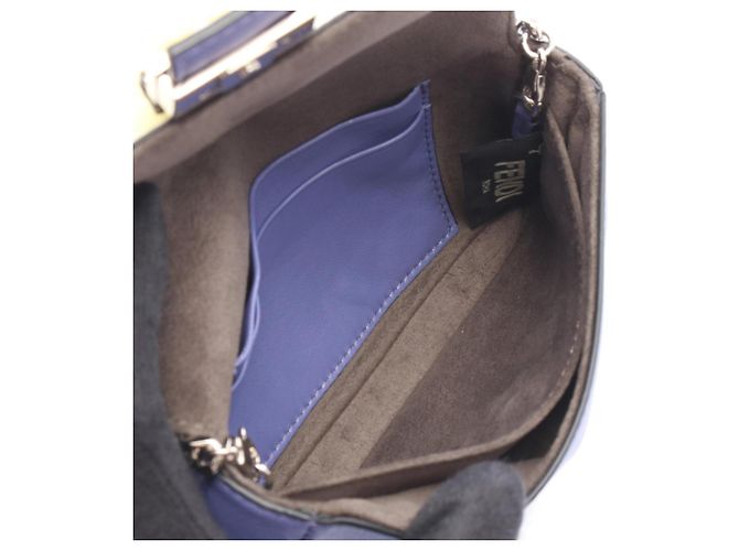 Borsa a tracolla micro bucket Fendi Multicolore Porpora Giallo - vista 3