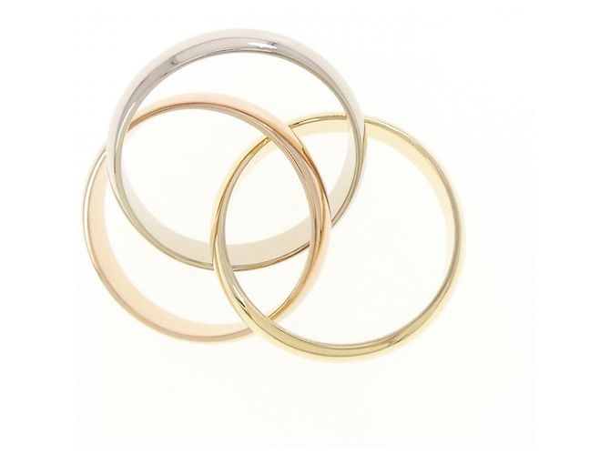 Anel Cartier Trinity em ouro rosa branco e amarelo 18K - vista 3