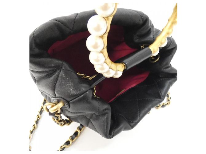 Borsa a tracolla in pelle nera Chanel AS2608 Nero - vista 8