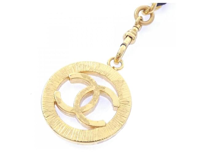 Cinturón de cadena Chanel negro y dorado - vista 2