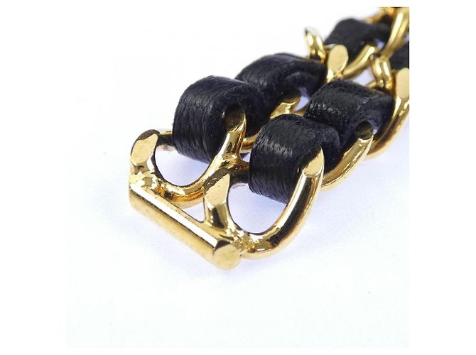 Cintura con catena Chanel nera e oro Nero D'oro - vista 4
