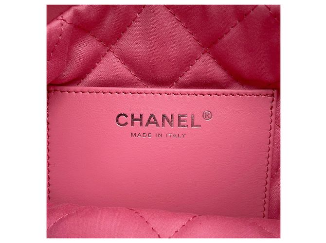 Borsa Chanel 22 Mini Coco Mark in pelle di vitello lucida Rosa - vista 14